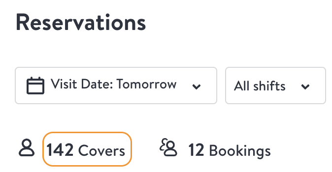 OpenTable Covers matching Tenzo
